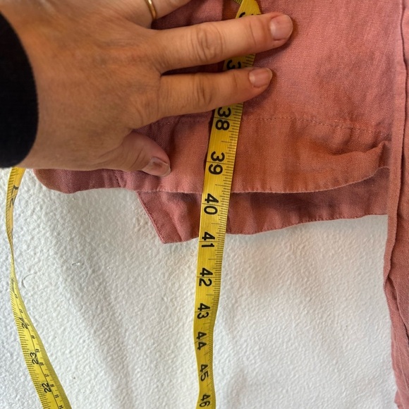 Motumo Summer Linen Handmade/ Soft Linen Dress Size Small In Peach - Picture 11 of 11